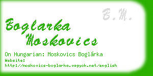 boglarka moskovics business card