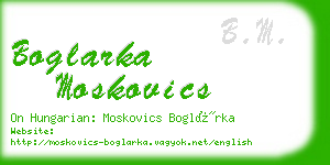 boglarka moskovics business card